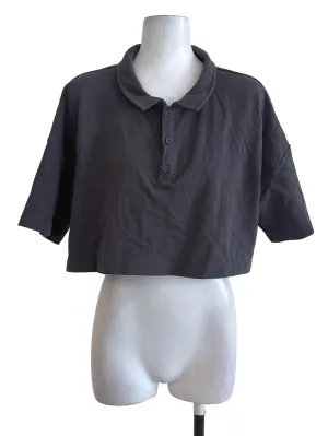 Dark Grey Collar Top
