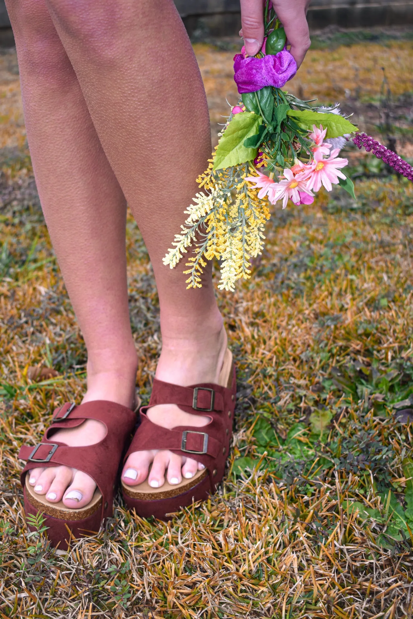 Elevate Platform Sandals- Rust