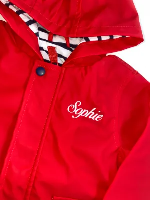 Embroidered Rain Jacket / Coat