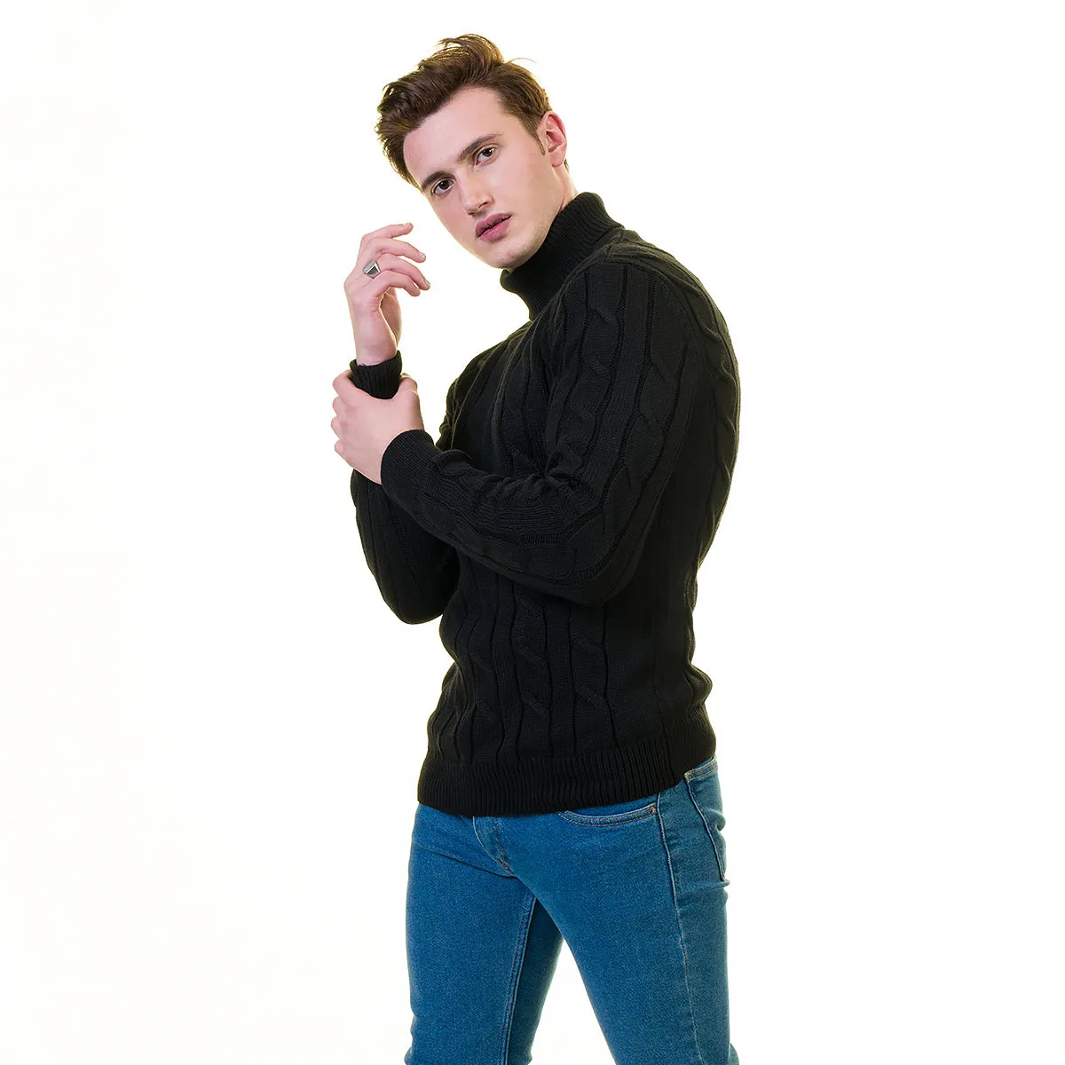 European Wool Luxury Zippered With Sweater Jacket Warm Winter Tailor Fit