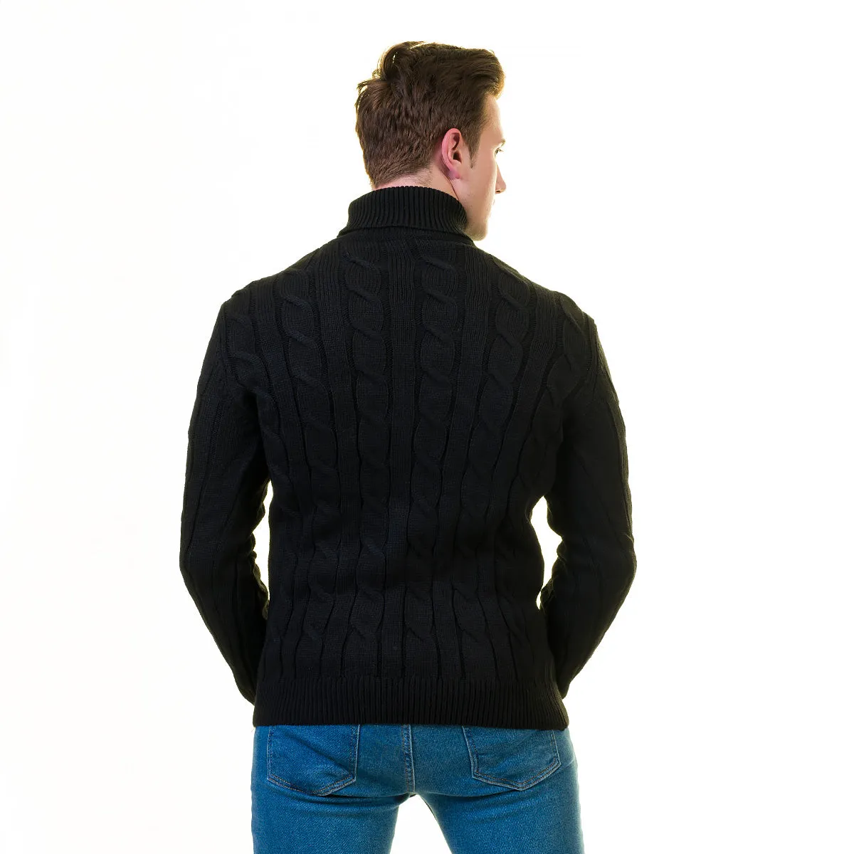 European Wool Luxury Zippered With Sweater Jacket Warm Winter Tailor Fit