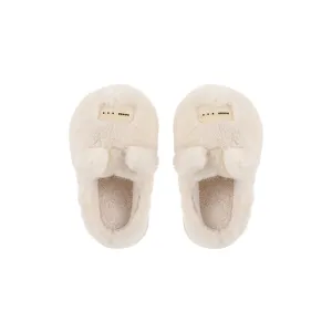 FaSoLa Fun Couple Cotton Slippers - Cream White, Size 40-41