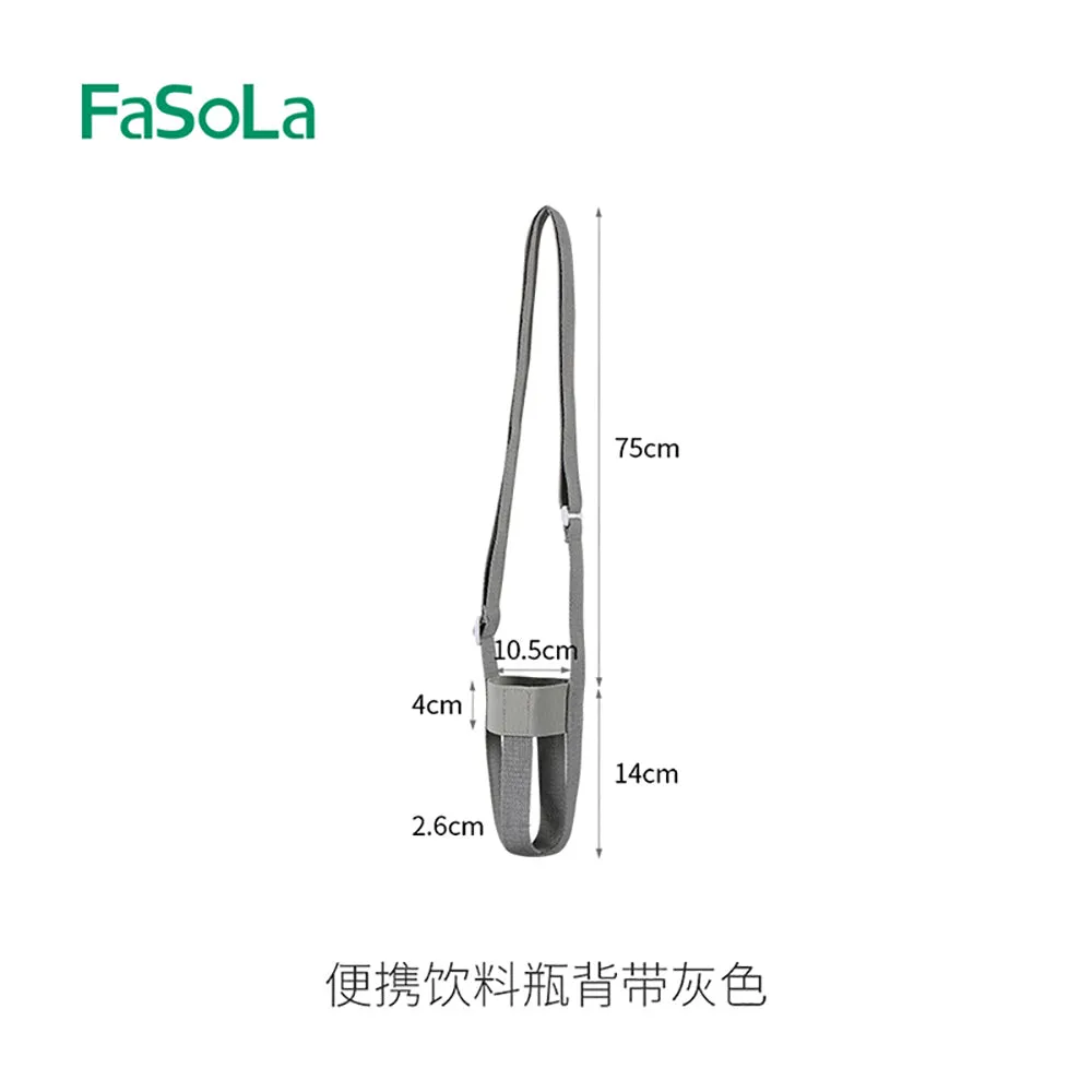 FaSoLa Portable Drink Bottle Strap - Grey