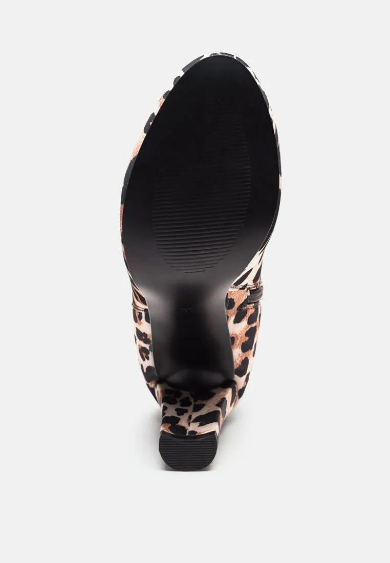 Fauna Knee High Block Heeled Boots By Ruw