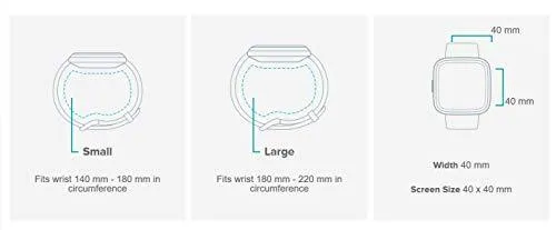 Fitbit Versa 2 Special Edition Health and Fitness Smart Watch with Heart Rate, Music, Alexa Built-In, Sleep and Swim Tracking, Navy and Pink Woven/Copper Rose, One Size (S and L Bands Included), 2.3