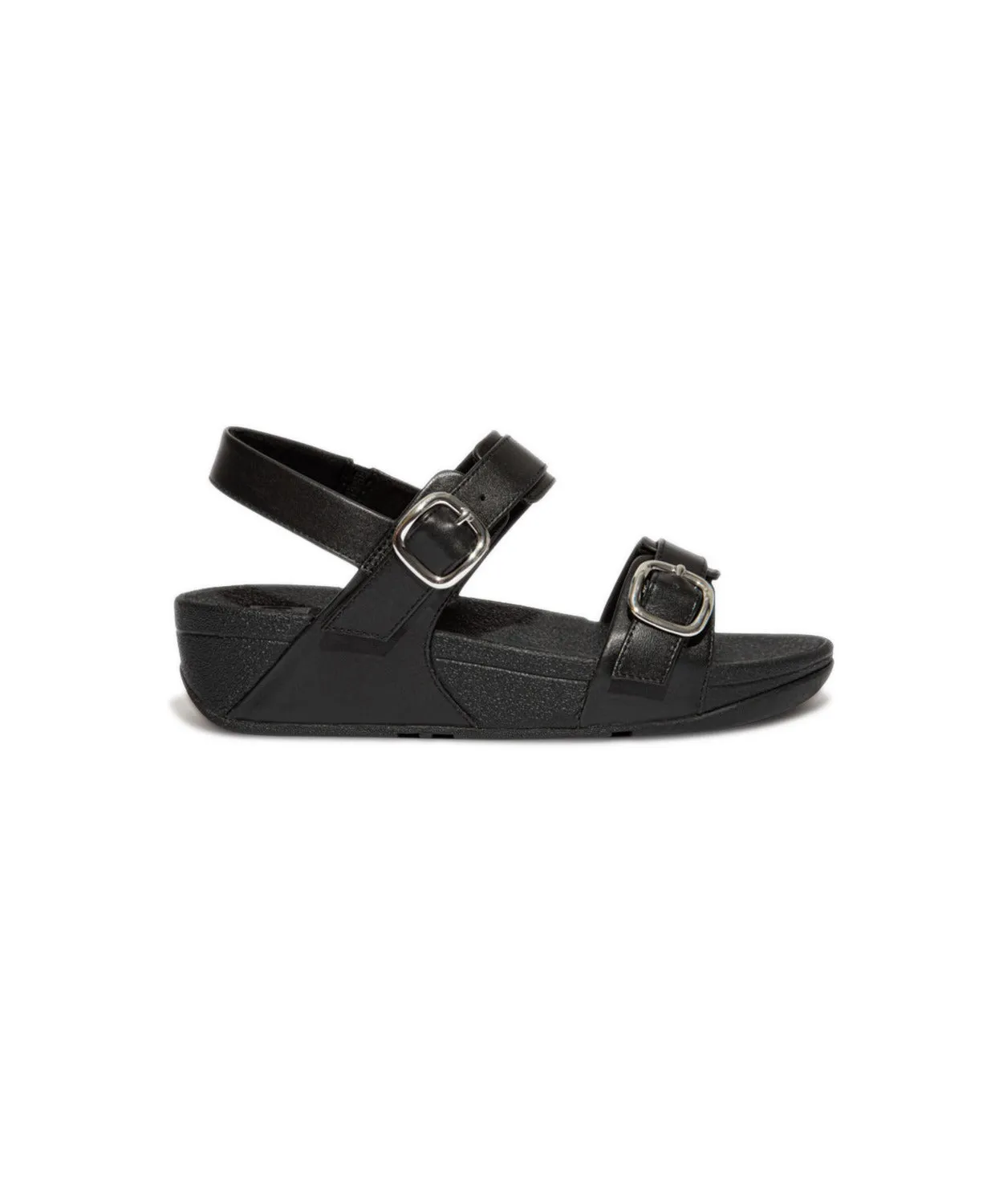 FitFlop Lulu Adjustable Leather Back-Strap Sandals Black