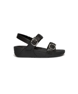 FitFlop Lulu Adjustable Leather Back-Strap Sandals Black