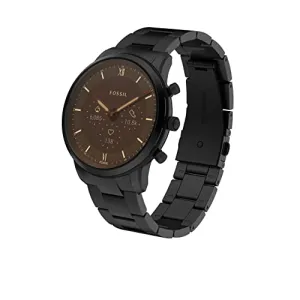 Fossil Men's Neutra Gen 6 Hybrid 44mm Stainless Steel Smart Watch, Color: Black (Model: FTW7071)
