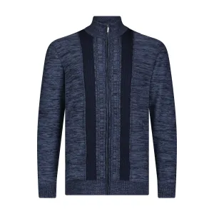 Full Zip Jacquard Sweater