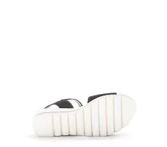 GABOR 24.640.67 BLACK METALLIC WEDGE SANDAL