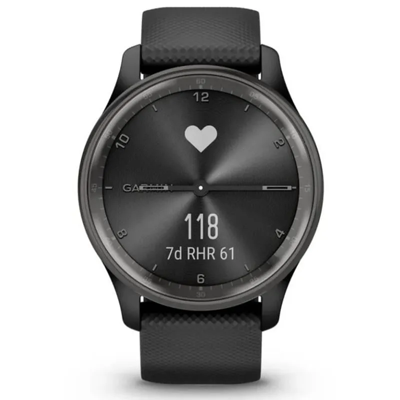 Garmin Vivomove Trend Hybrid Smartwatch, Slate Stainless Steel (010-02665-00)