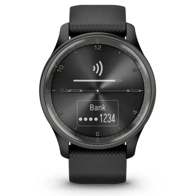 Garmin Vivomove Trend Hybrid Smartwatch, Slate Stainless Steel (010-02665-00)