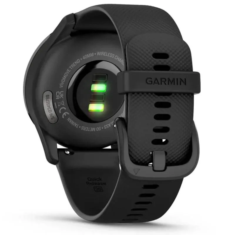 Garmin Vivomove Trend Hybrid Smartwatch, Slate Stainless Steel (010-02665-00)