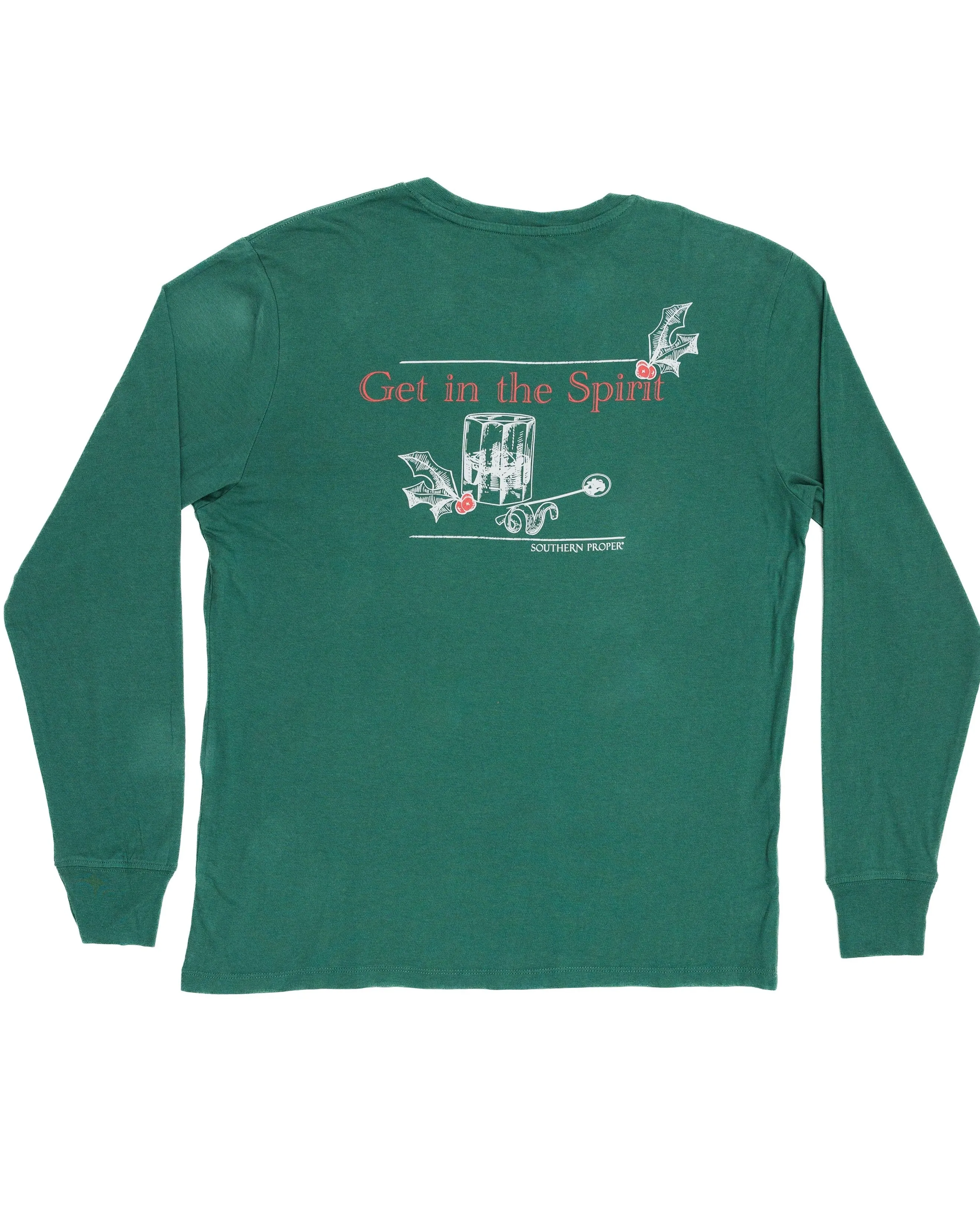 Get In The Spirit LS Tee: Pine