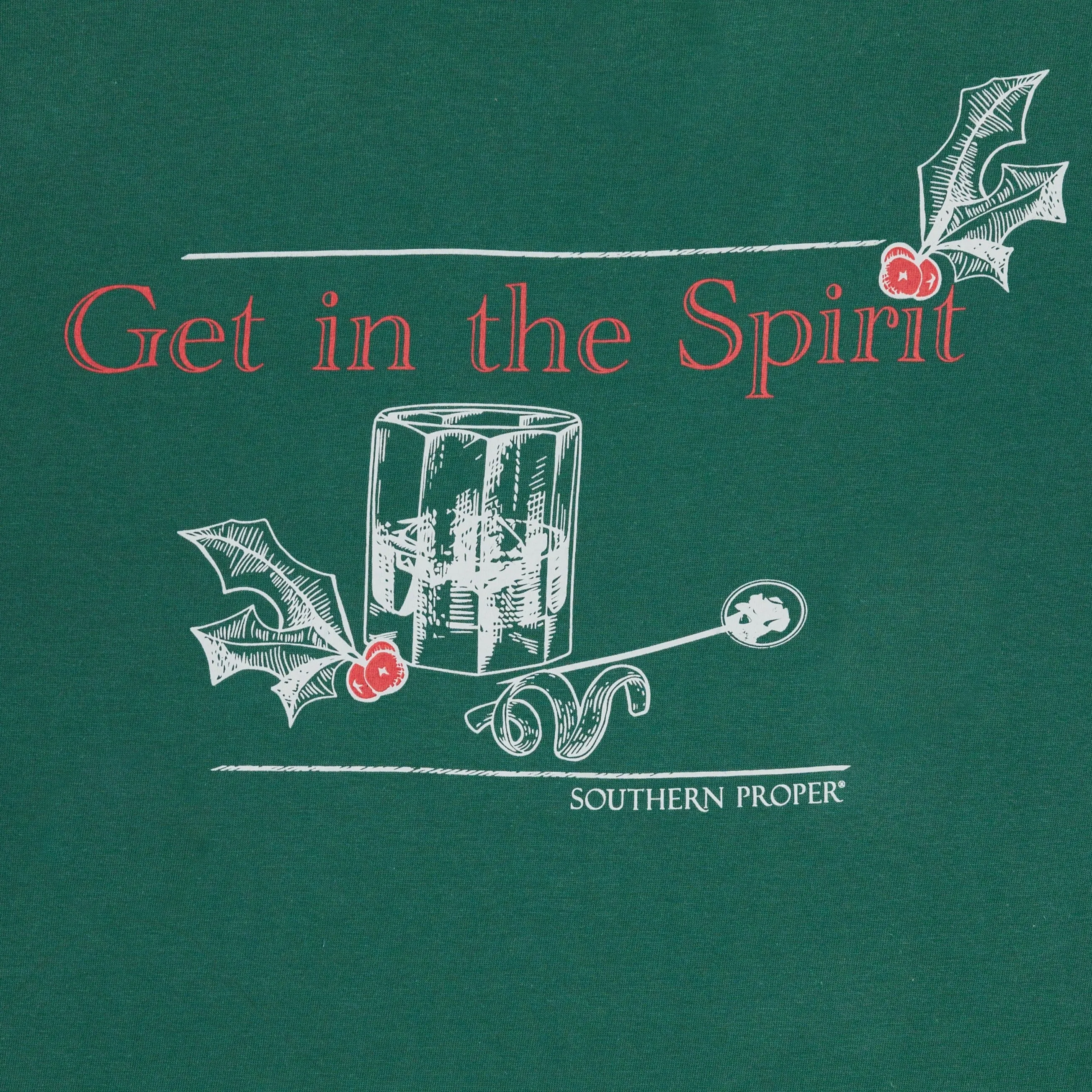 Get In The Spirit LS Tee: Pine