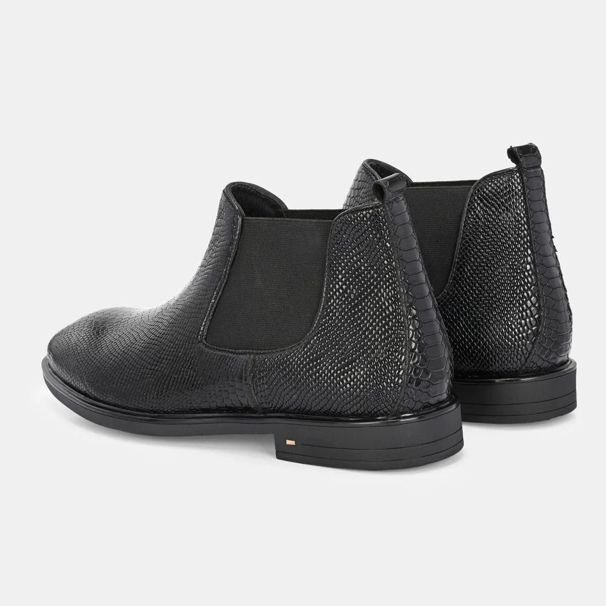 Granada Lux Black Leather Chelsea Boots