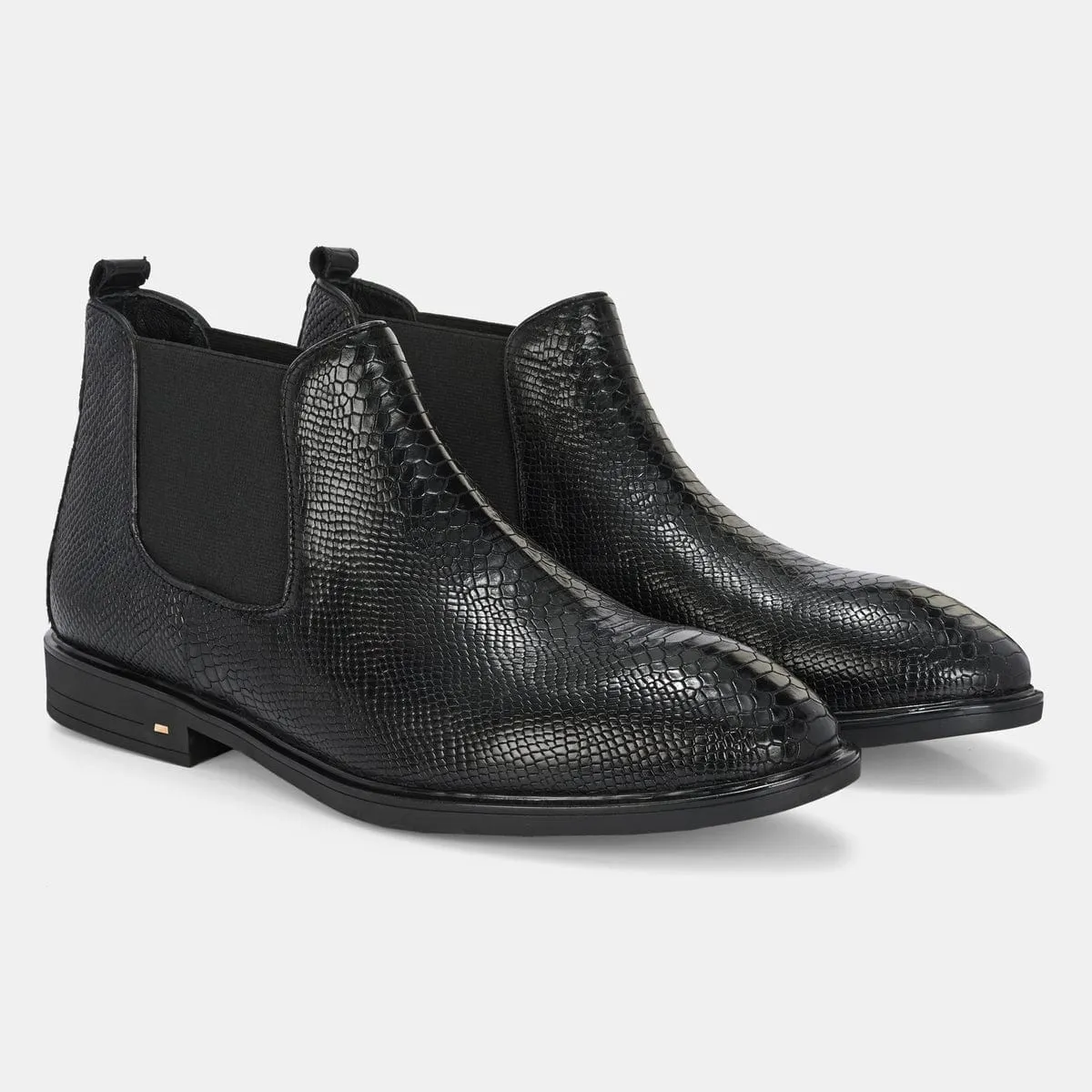 Granada Lux Black Leather Chelsea Boots