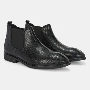 Granada Lux Black Leather Chelsea Boots