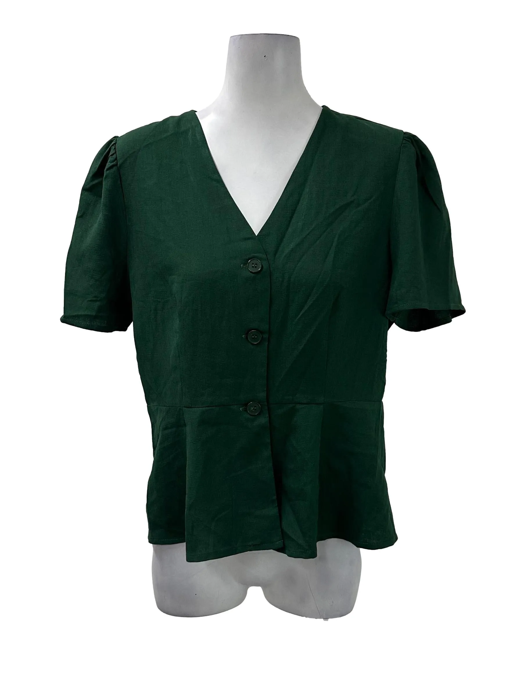 Green Buttoned Top