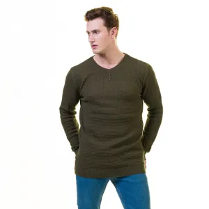 Green European Wool Luxury Zippered With Sweater Jacket Warm Winter Tailor Fit