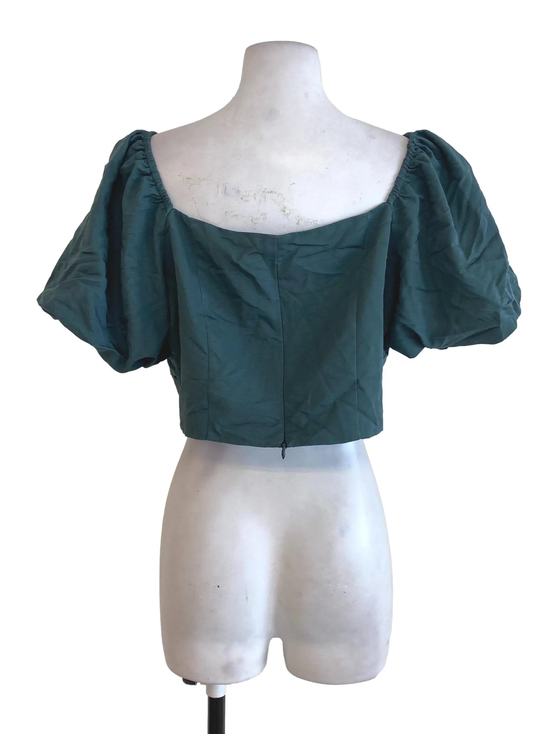 Green Pleated Top