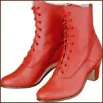 Grishko Quadrille Lace up  Boots, Red, with extra side zip - 03172