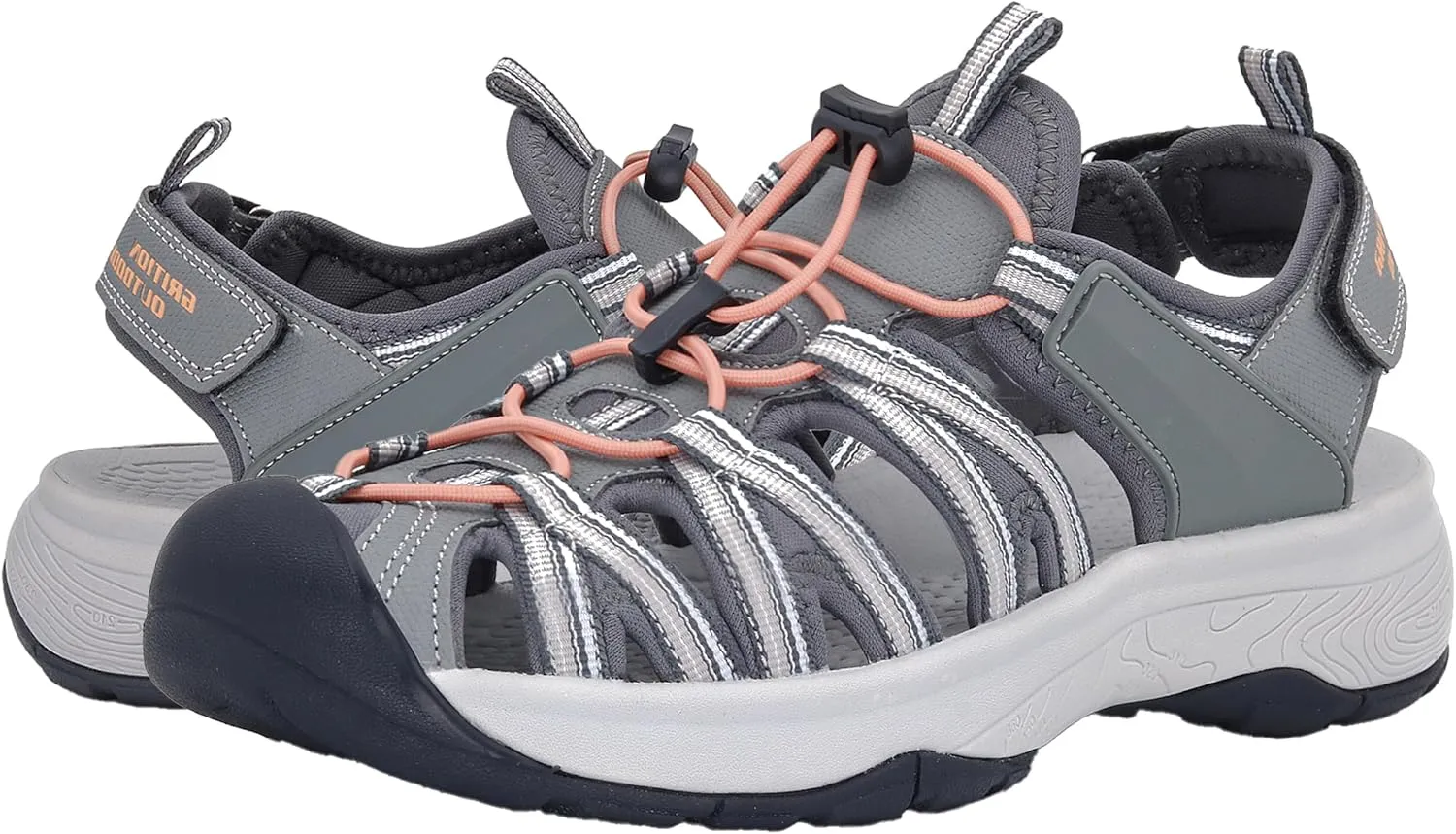 GRITION Women's Closed Toe Hiking Sandals - Waterproof & Lightweight