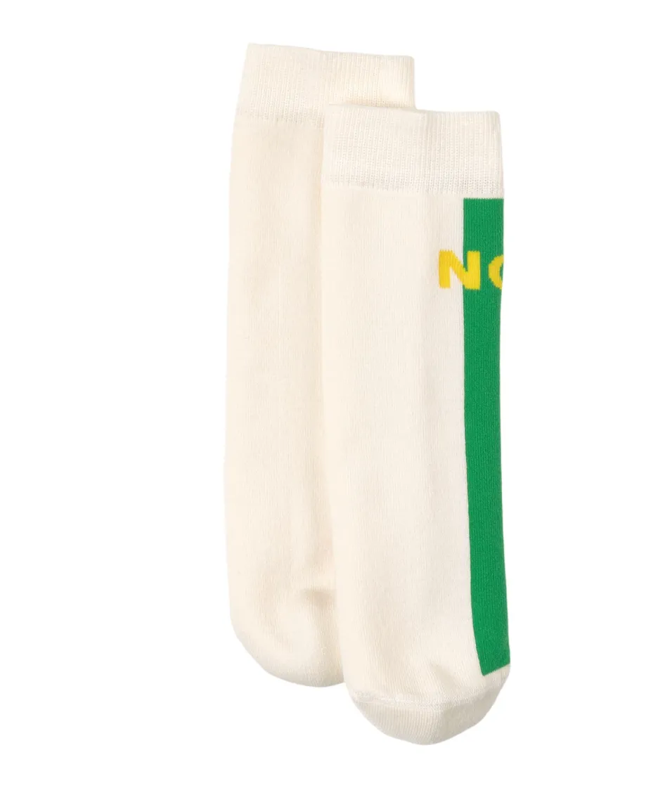 GUCCI Knee High FAKE/NOT Socks Ivory Stripe