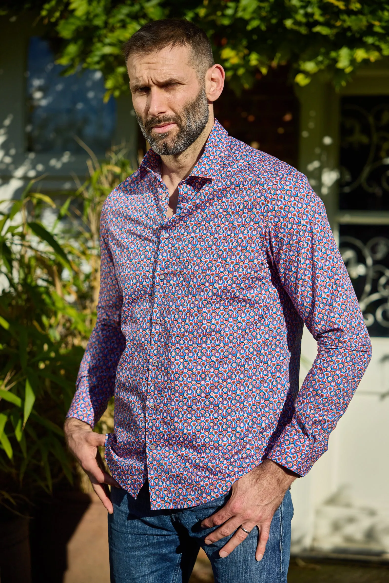 Gun Hill Mens Cambell Shirt - Multi print