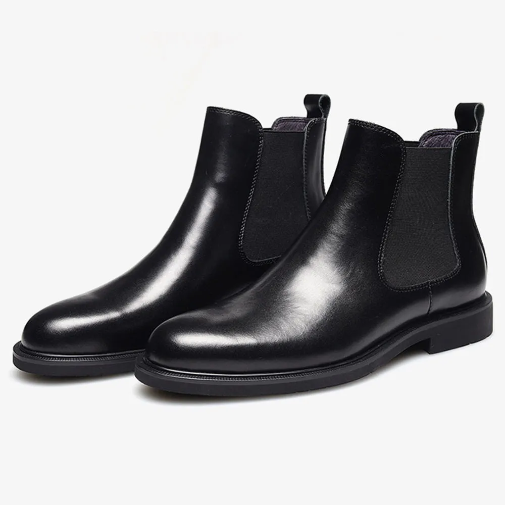Handmade Chelsea Dress Boots in Full Grain Cow Leather