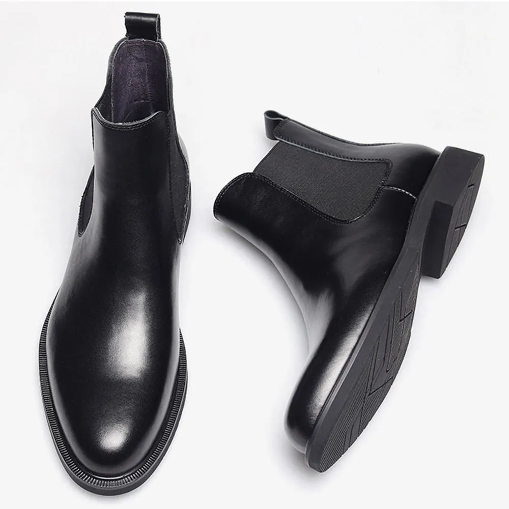 Handmade Chelsea Dress Boots in Full Grain Cow Leather