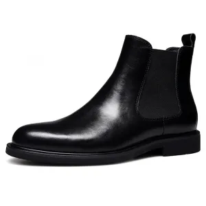 Handmade Chelsea Dress Boots in Full Grain Cow Leather