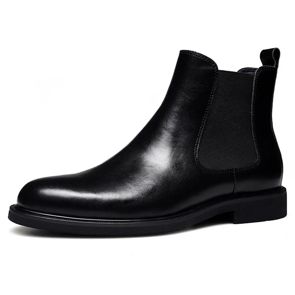 Handmade Chelsea Dress Boots in Full Grain Cow Leather