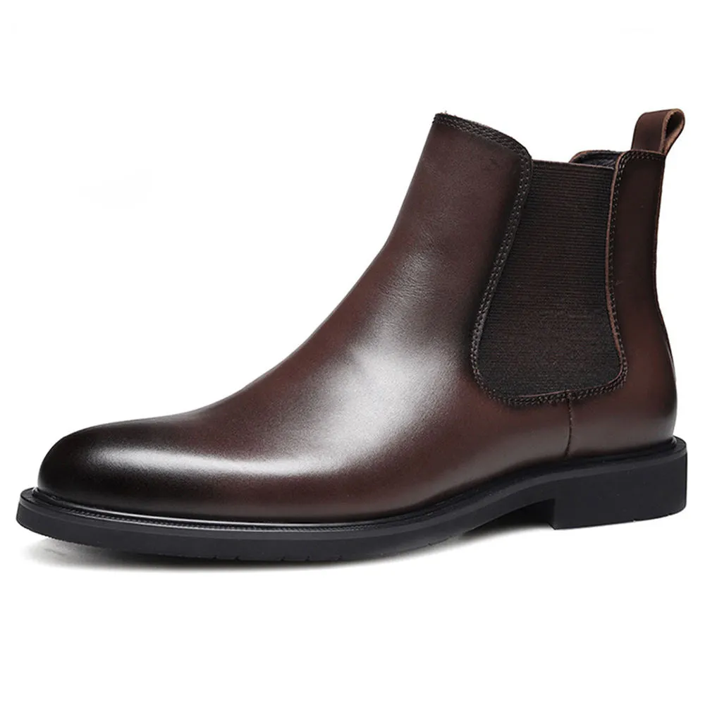 Handmade Chelsea Dress Boots in Full Grain Cow Leather