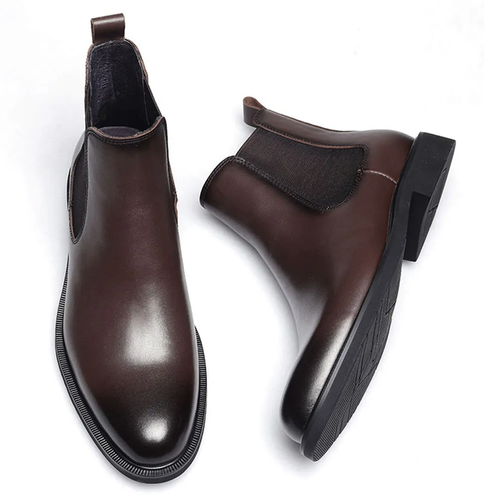 Handmade Chelsea Dress Boots in Full Grain Cow Leather