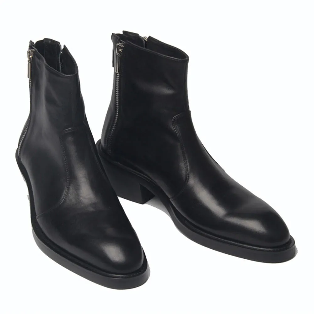 Handmade Cow Leather Suede Chelsea Boots for Men