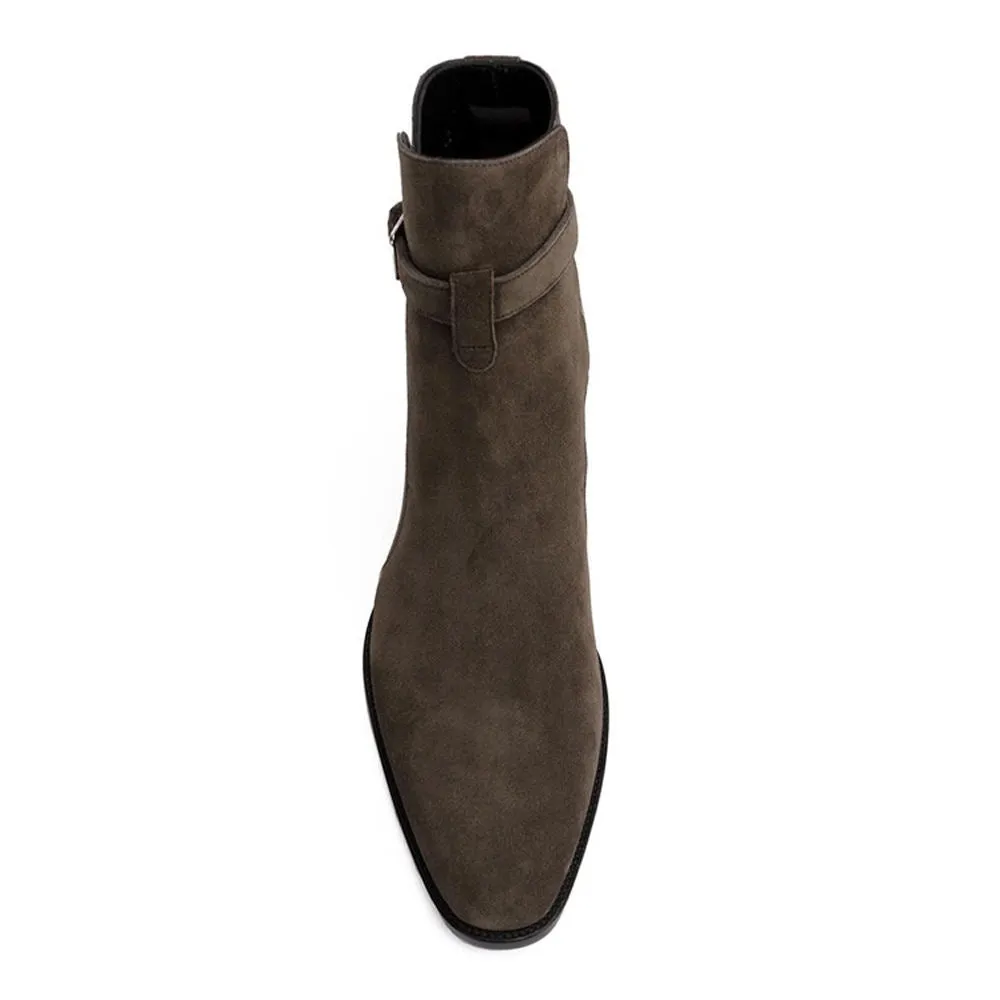 Handmade Cow Suede Chelsea Boots