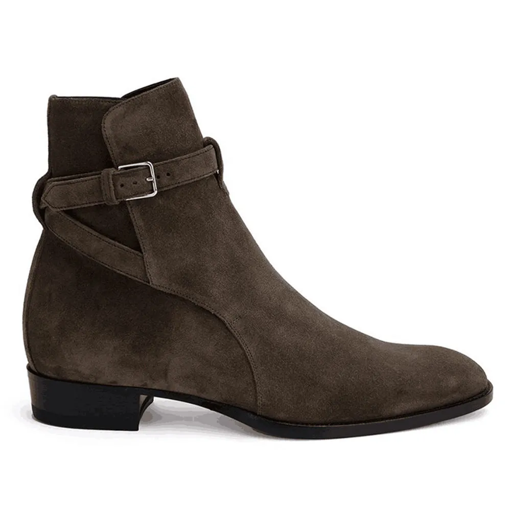 Handmade Cow Suede Chelsea Boots