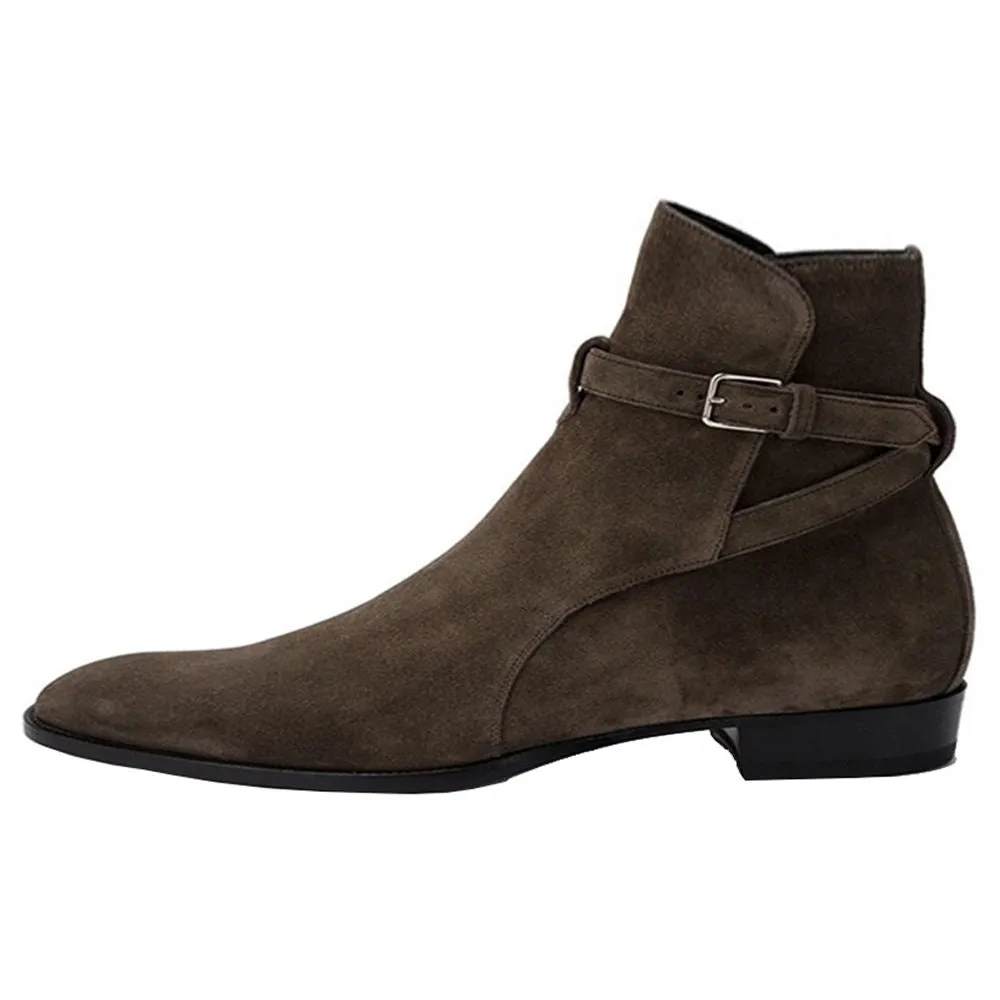 Handmade Cow Suede Chelsea Boots