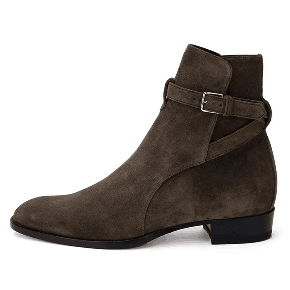 Handmade Cow Suede Chelsea Boots