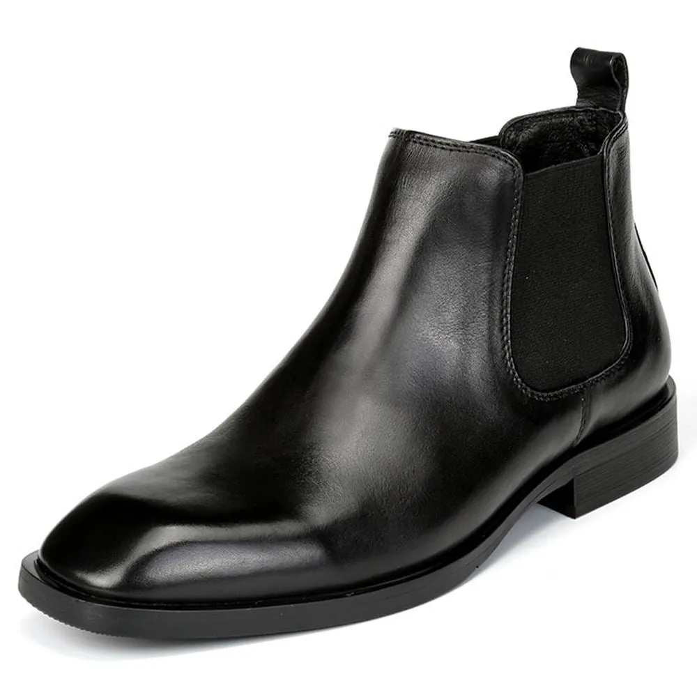 Handmade Full Grain Leather Zip-Up Boots for Men