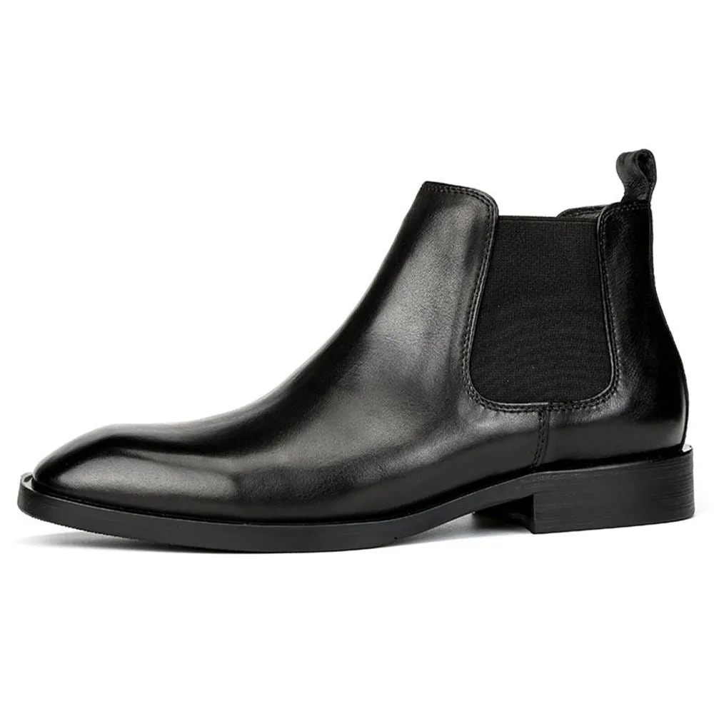 Handmade Full Grain Leather Zip-Up Boots for Men