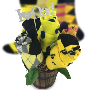 Happy Father's Day Sock Bouquet-5 Pairs of Men Gift Socks-I Love Dad Message