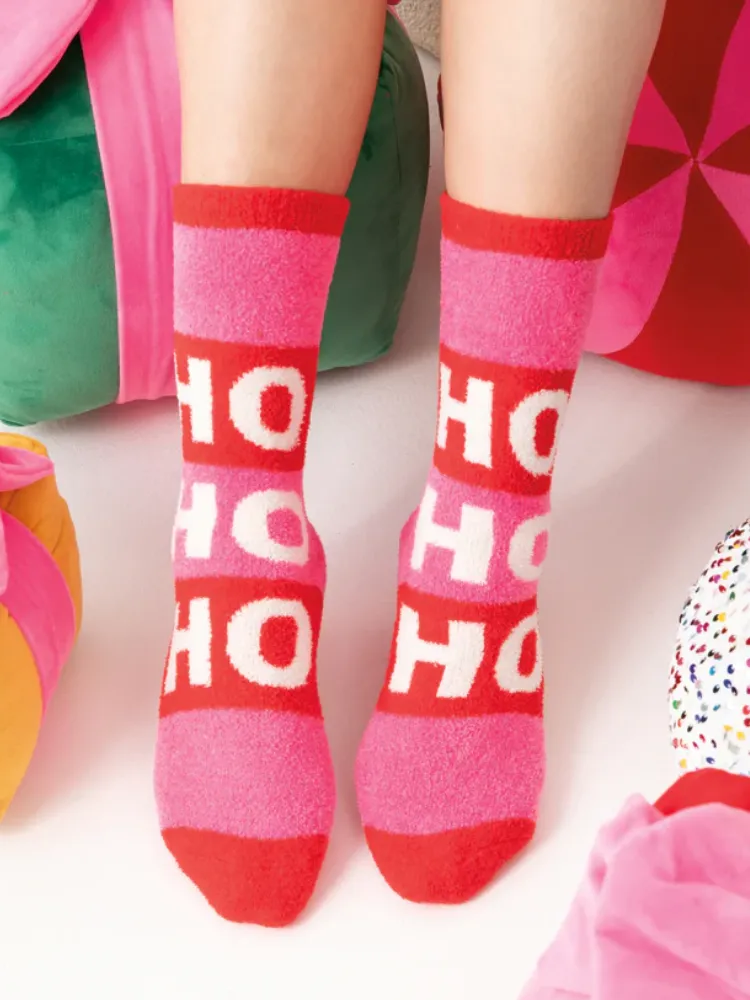 HO HO HO Socks - Pink
