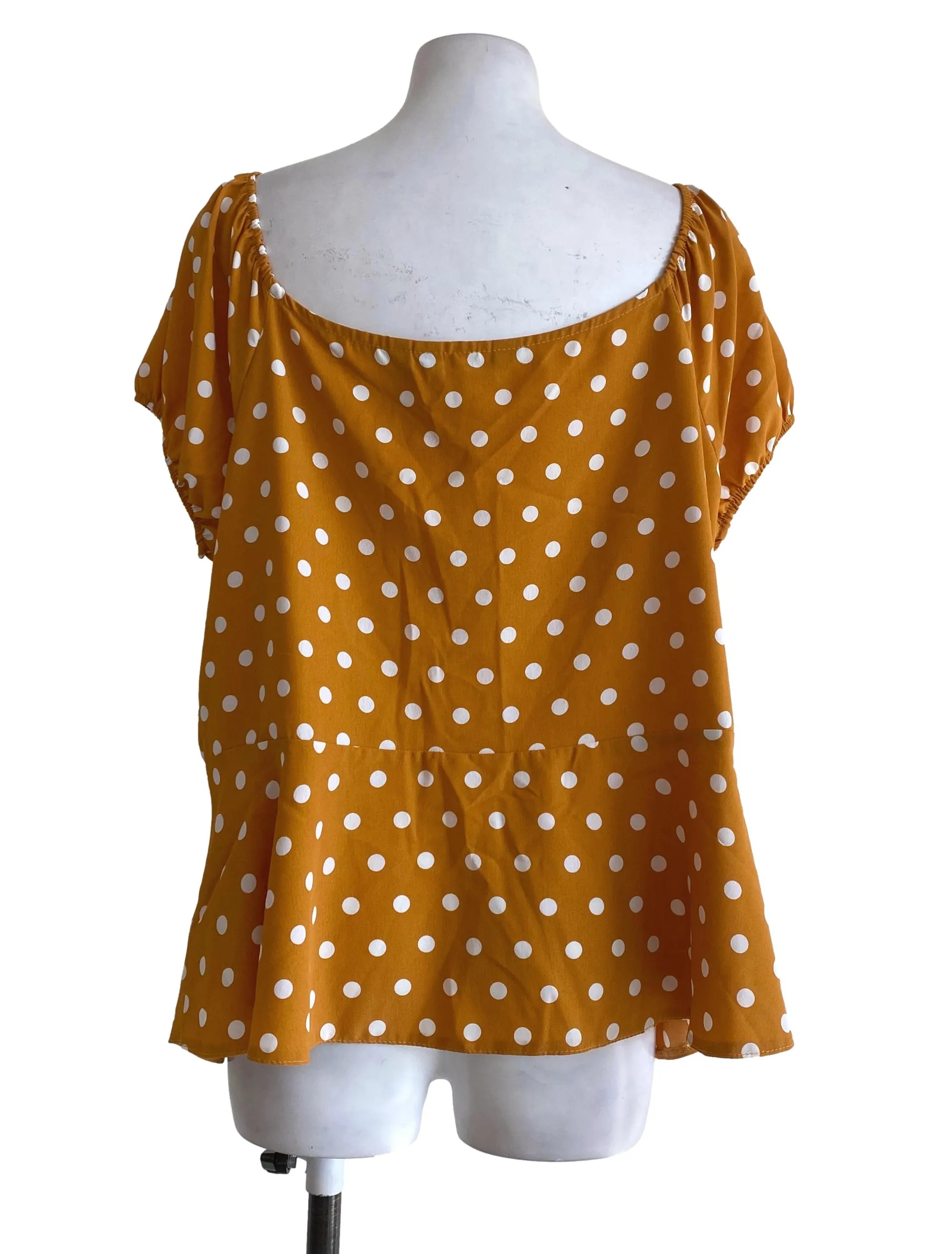 Honey Yellow Polka Dots Top