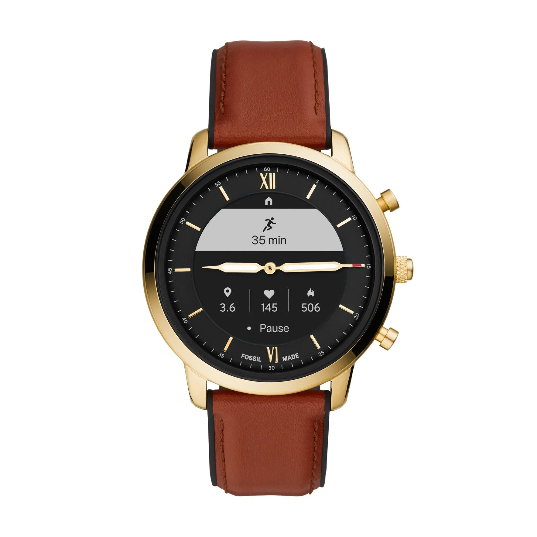 Hybrid Smartwatch HR Neutra Brown Leather