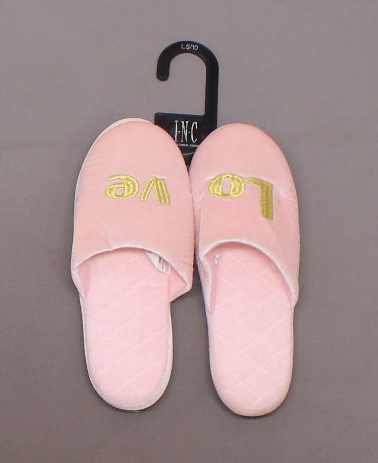 INC International Concepts Women's Love Velour Scuff Slippers