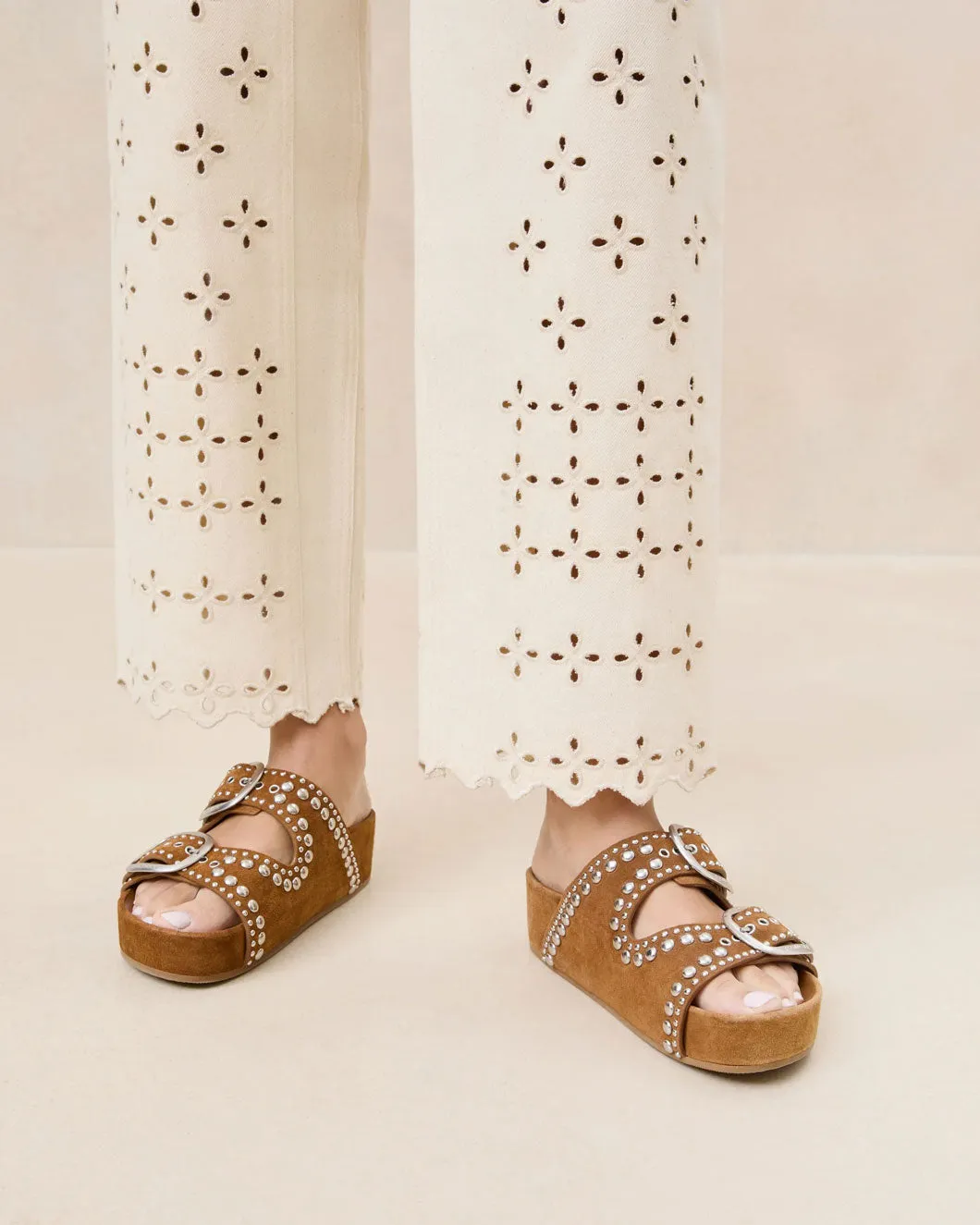 Jack 2 Band Sandal with Studs