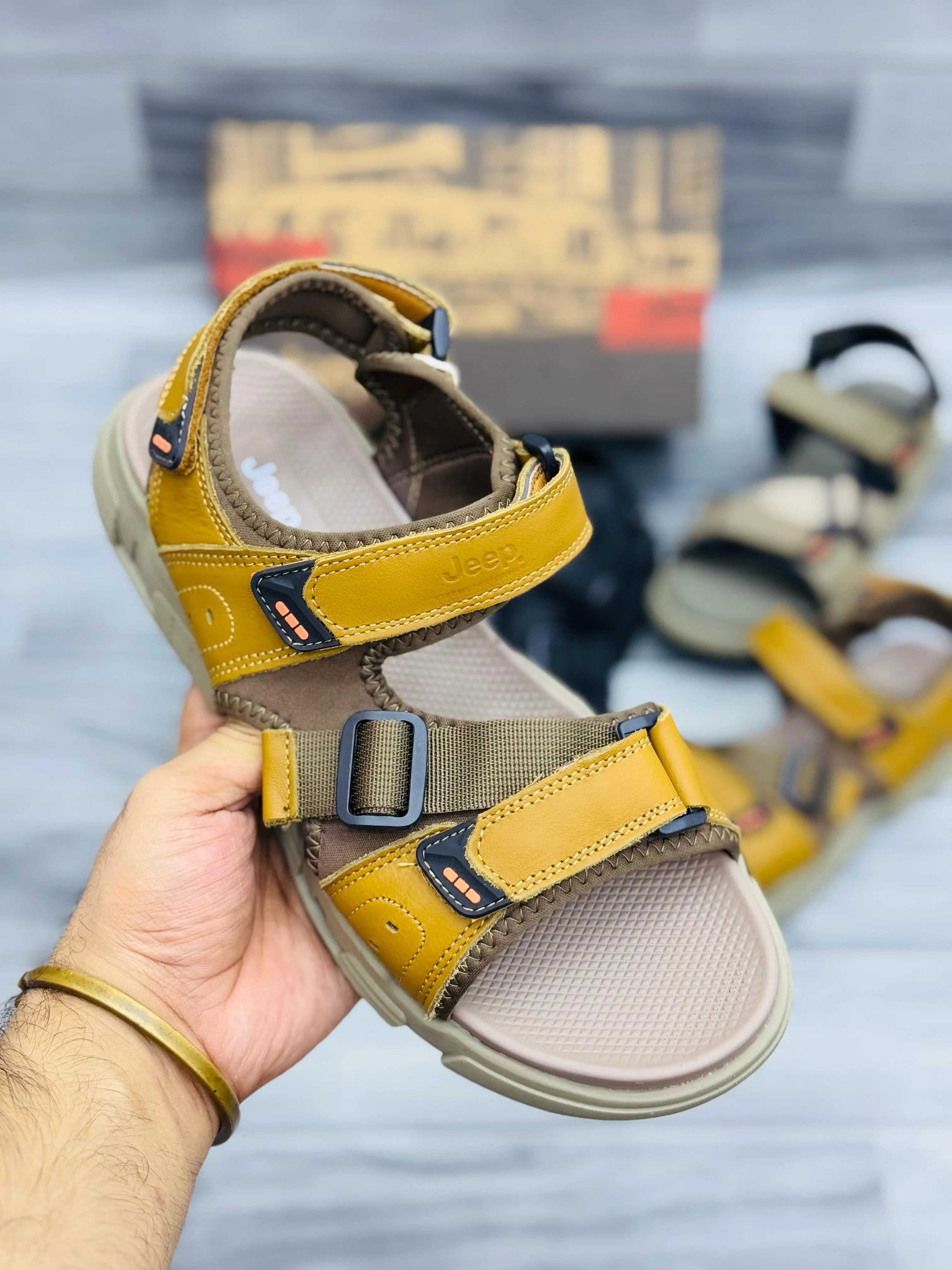 Jeep Tactical Outdoor Sandals – Durable & Adjustable