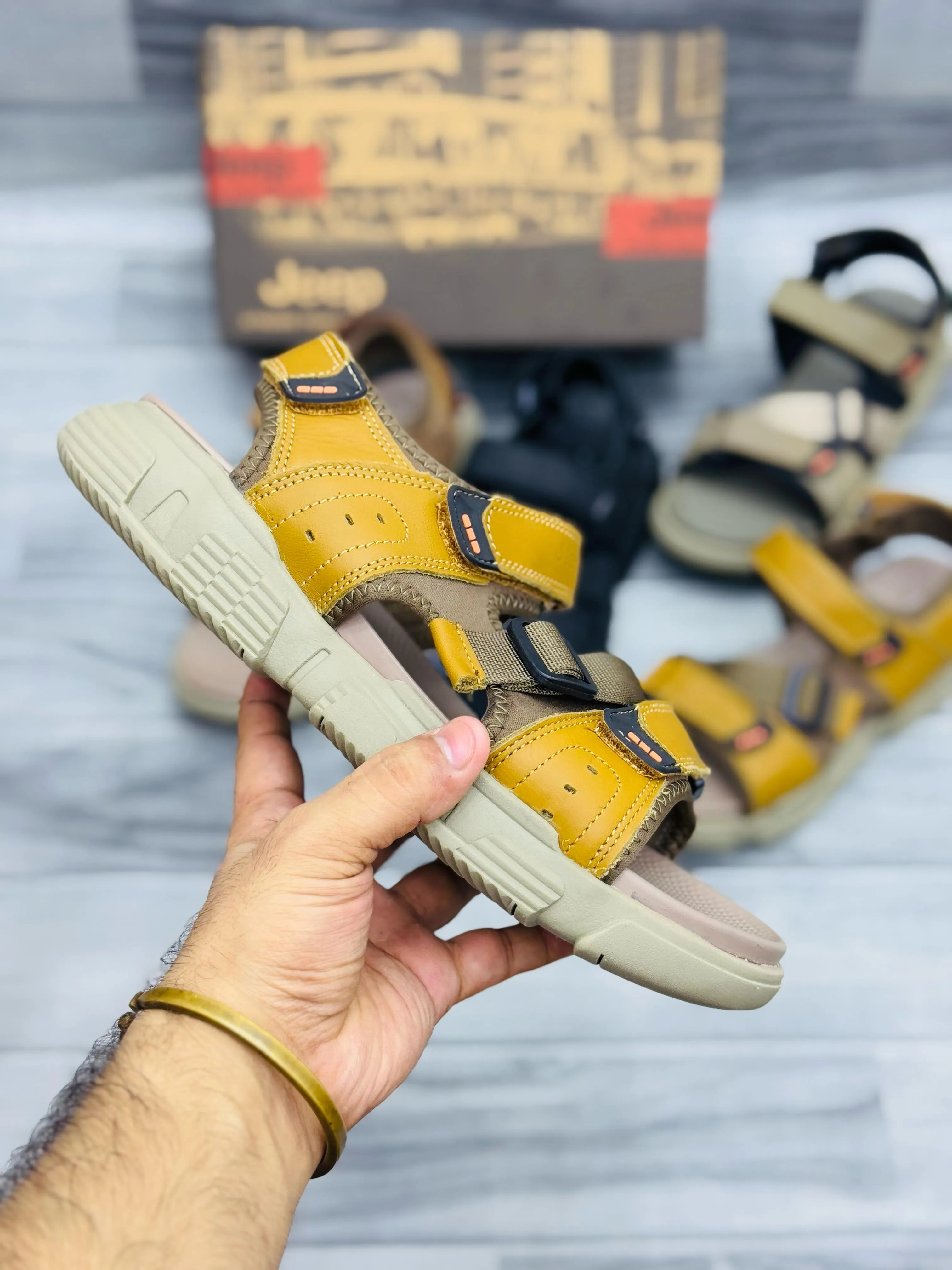 Jeep Tactical Outdoor Sandals – Durable & Adjustable
